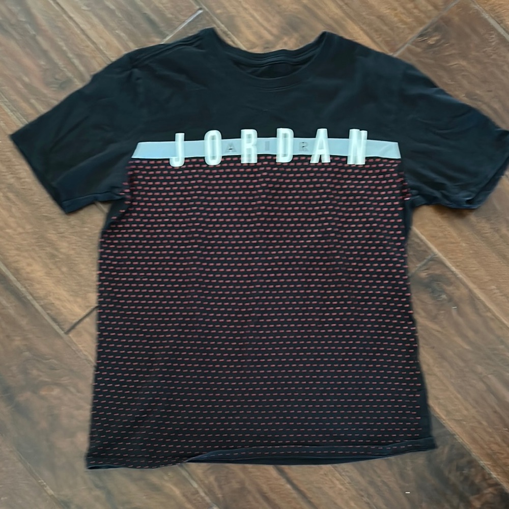 Jordan Black and Red Short Sleeve Tee Sz M